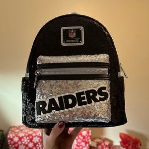 Las Vegas Raiders Loungefly Sequin Mini Backpack